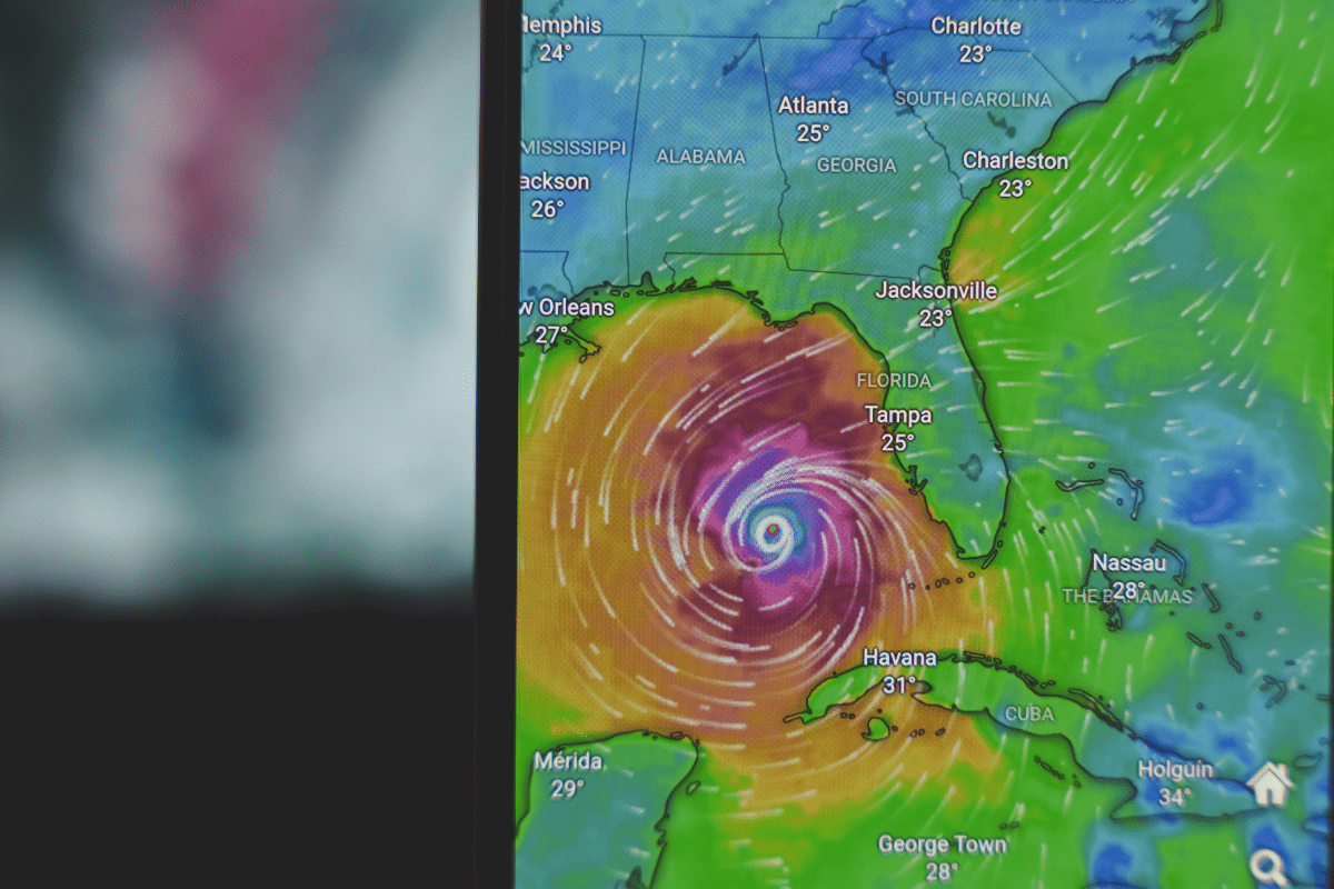 carte de l'une des meilleures applications marines de météo